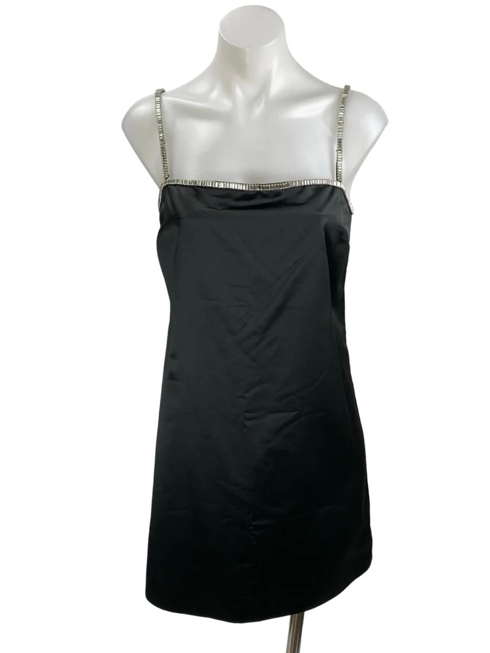 Abercrombie & Fitch Women’s Straight Neck Diamante Mini Dress